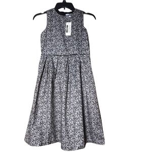 La Royale Sleeveless Dress Fit & Flare Black/Gray Sz 12 New With Tag